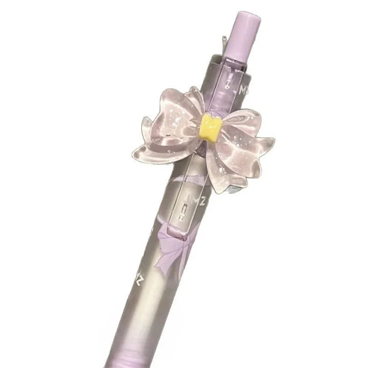 Kawaii Crystal Charm Soft Grip Pen Set