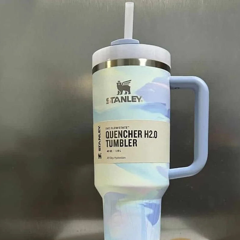 THE QUENCHER H2.0 FLOWSTATE™ TUMBLER - MARBLE BLUE