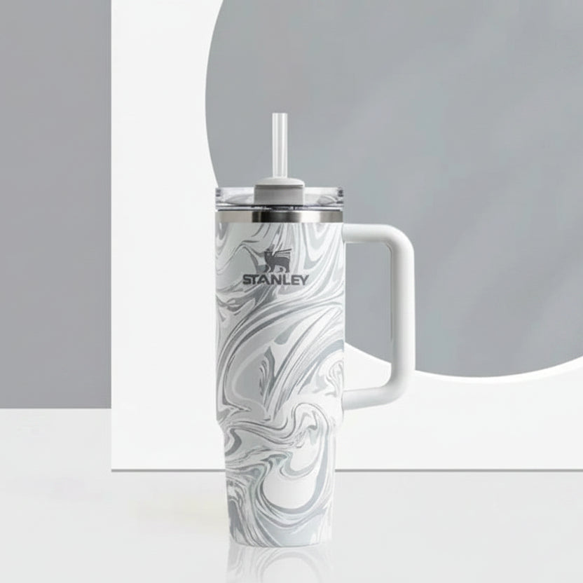 THE QUENCHER H2.0 FLOWSTATE™ TUMBLER - MARBLE GREY