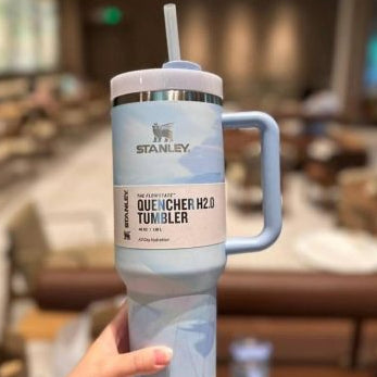 THE QUENCHER H2.0 FLOWSTATE™ TUMBLER - MARBLE BLUE