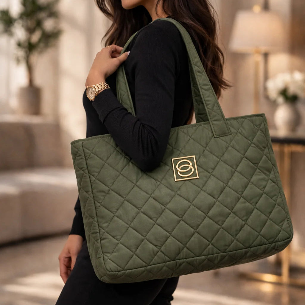 Teal Puffer Shoulder Bag