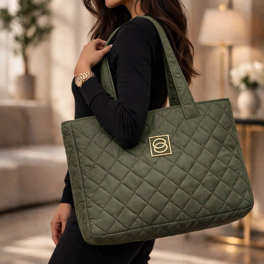 Teal Puffer Shoulder Bag