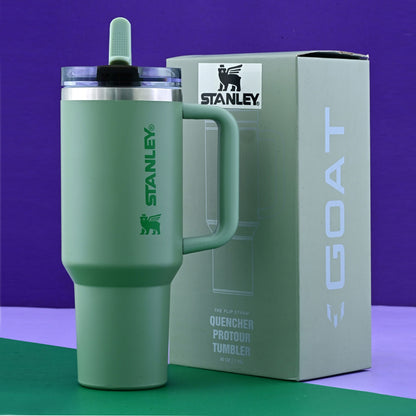 The Quencher ProTour Flip Straw Tumbler With Color Box - Olive Green