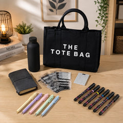 Black Tote Stationery Bundle
