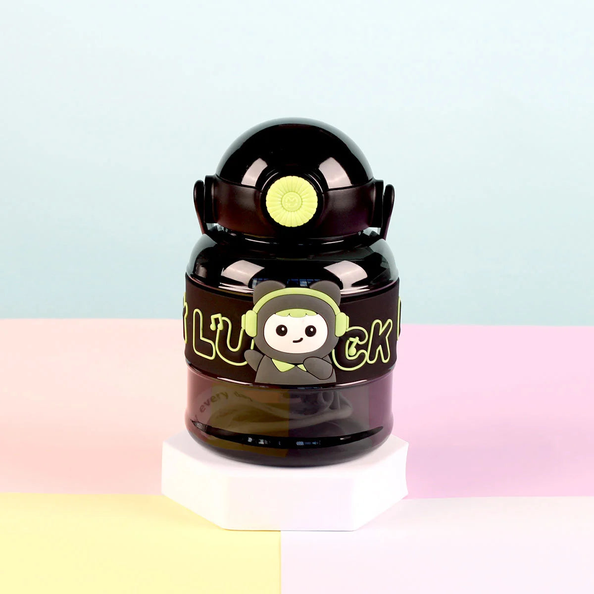Transparent Cartoon Doll Ton Big Belly Plastic Water Bottle