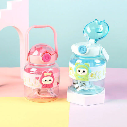 Transparent Cartoon Doll Ton Big Belly Plastic Water Bottle