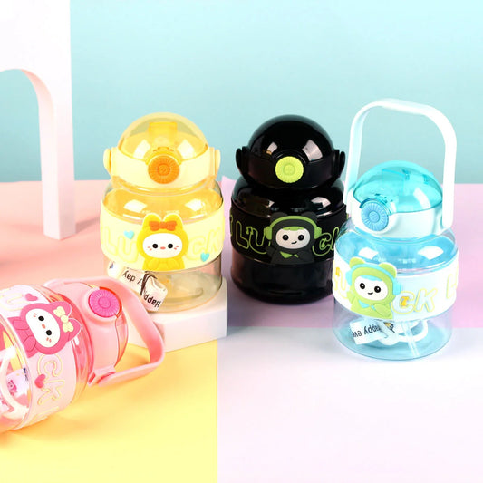 Transparent Cartoon Doll Ton Big Belly Plastic Water Bottle