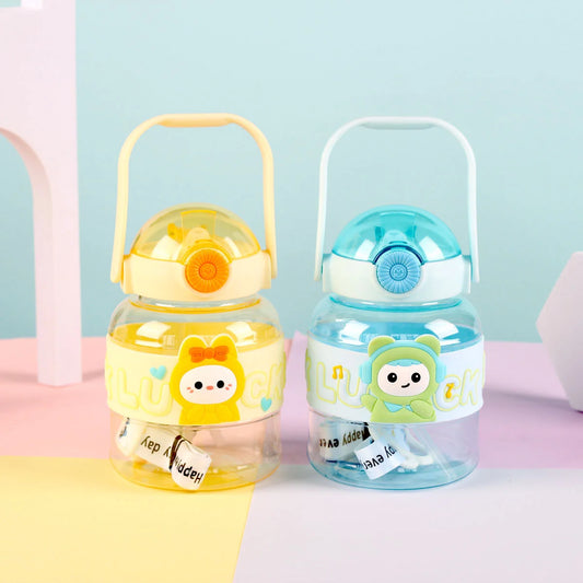 Transparent Cartoon Doll Ton Big Belly Plastic Water Bottle