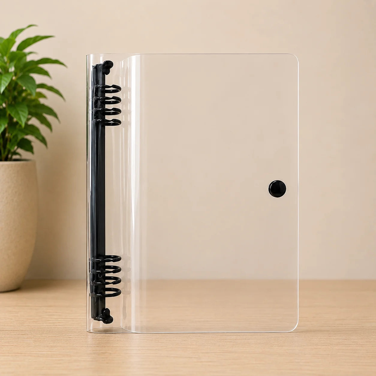 Transparent Loose Leaf Binder with Refillable Planner