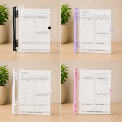 Transparent Loose Leaf Binder with Refillable Planner