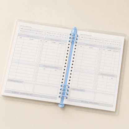 Transparent Loose Leaf Binder with Refillable Planner