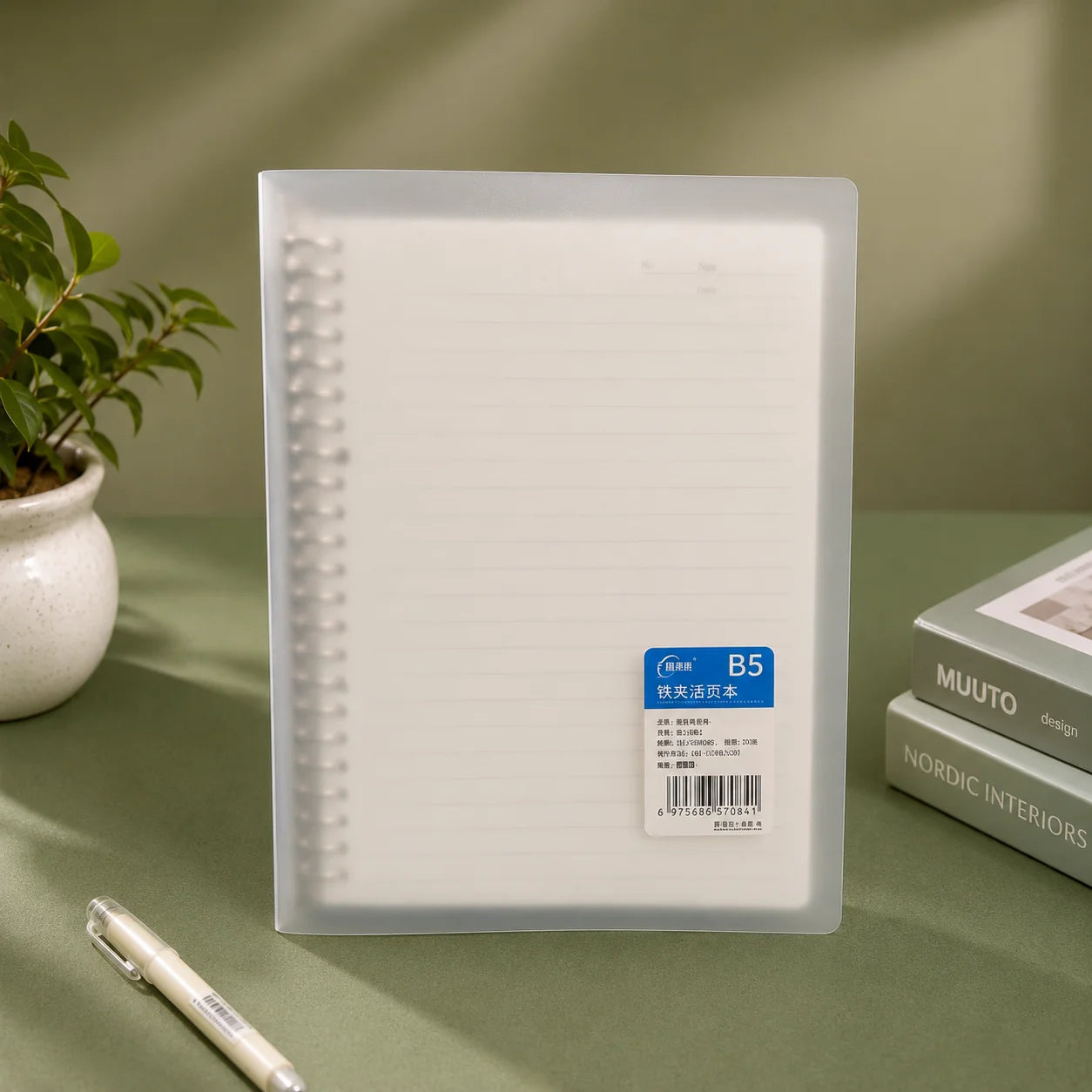 Transparent Plastic Ring Binders With Elastic Closure