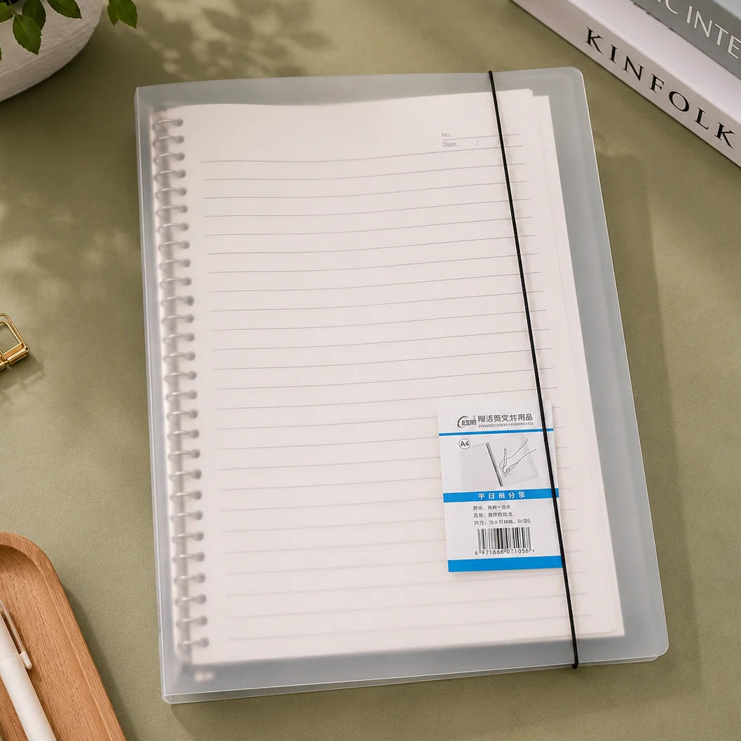 Transparent Plastic Ring Binders With Elastic Closure