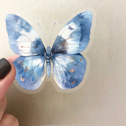 Transparent colorful butterfly stickers
