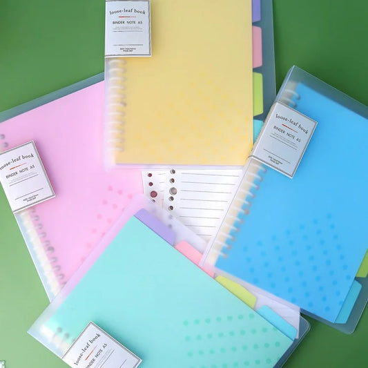 Traslucent Cover Pastel Color Binder