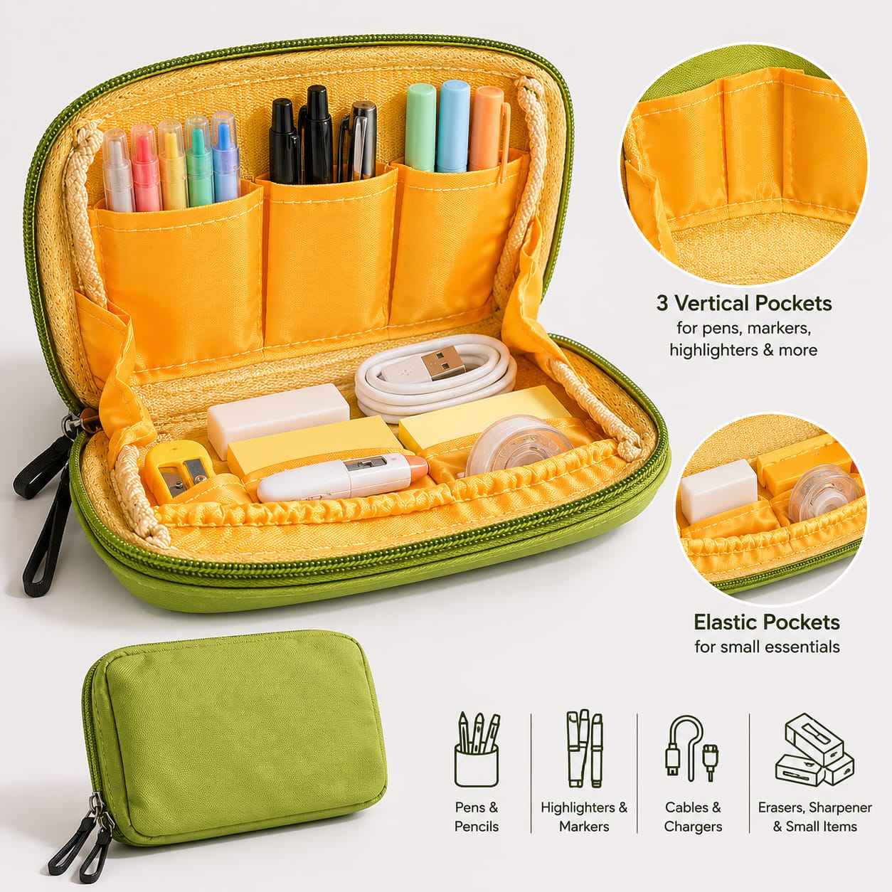 Foldable Travel Essentials Organizer Pouch