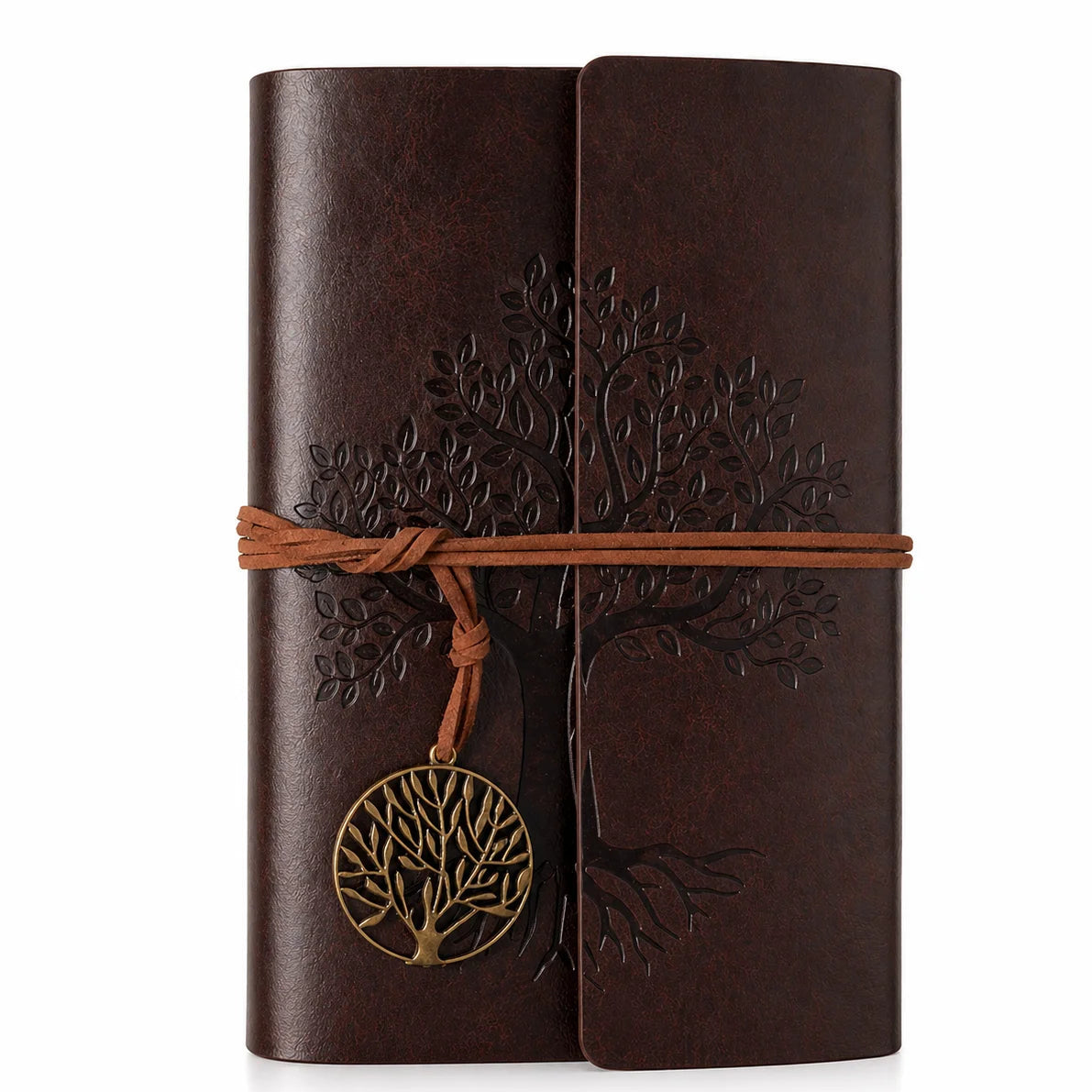 Retro Tree Embossed Leather Journal