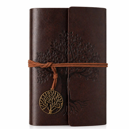 Retro Tree Embossed Leather Journal
