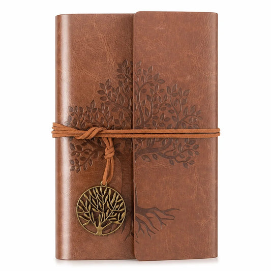 Retro Tree Embossed Leather Journal