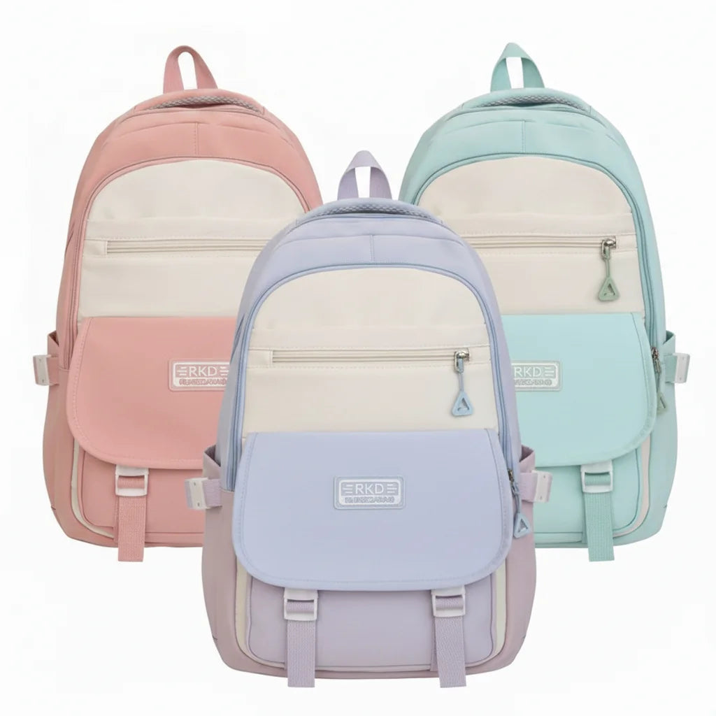 Triple Tone Multi Pocket Backpack
