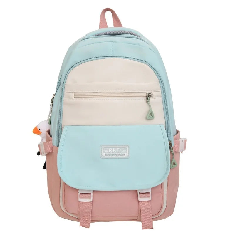Triple Tone Multi Pocket Backpack
