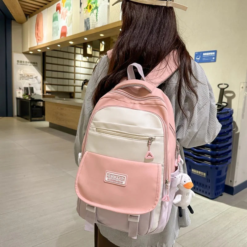 Triple Tone Multi Pocket Backpack