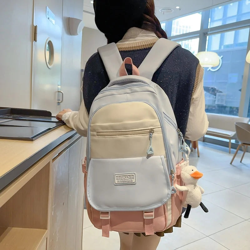 Triple Tone Multi Pocket Backpack
