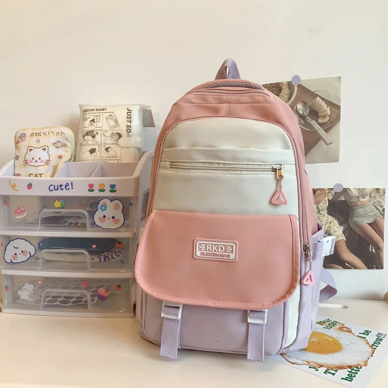 Triple Tone Multi Pocket Backpack