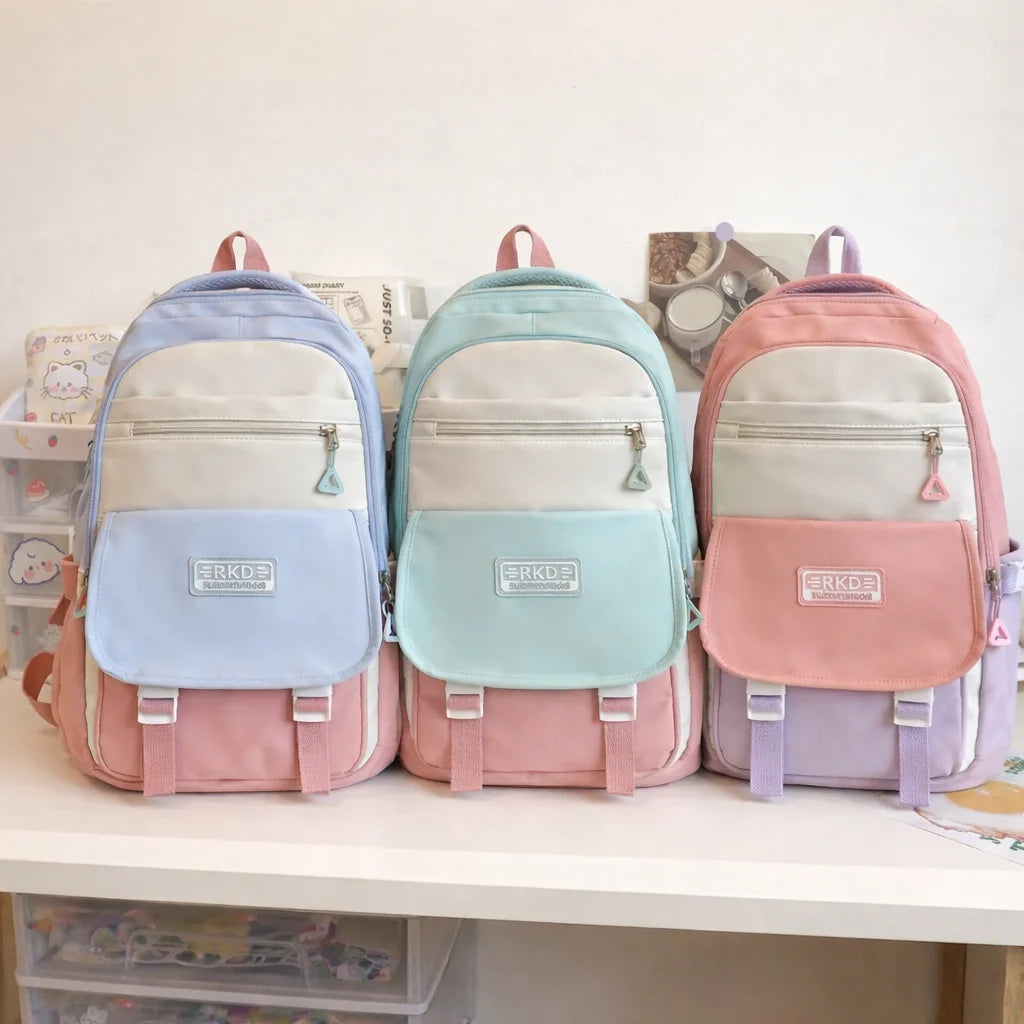 Backpack Mulpocket Triple Tone Multi Pocket Backpack – thepaperworm
