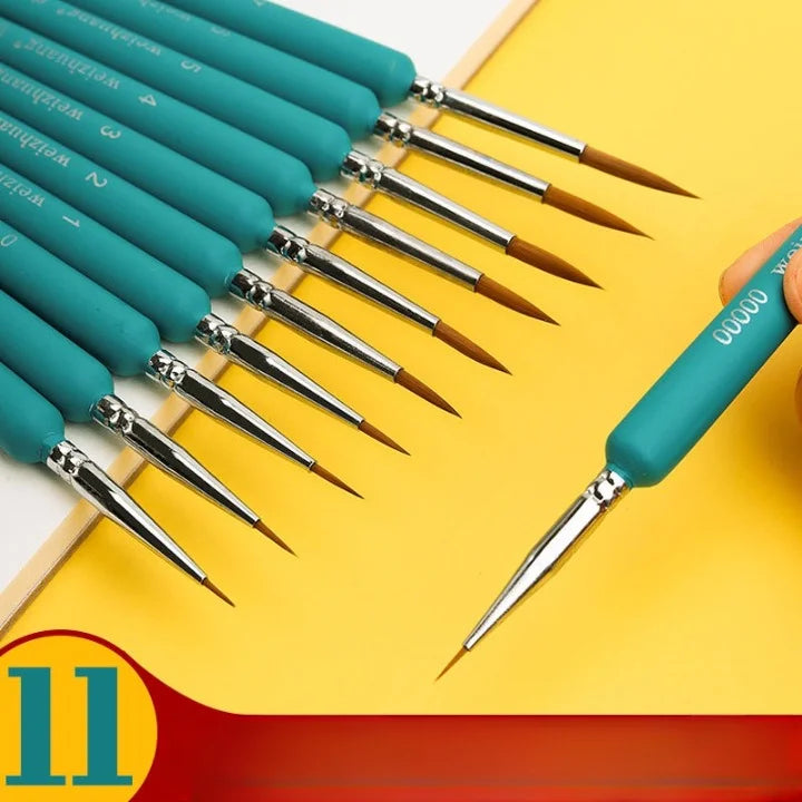Ultra-Fine Paint Brushes - Set of 11
