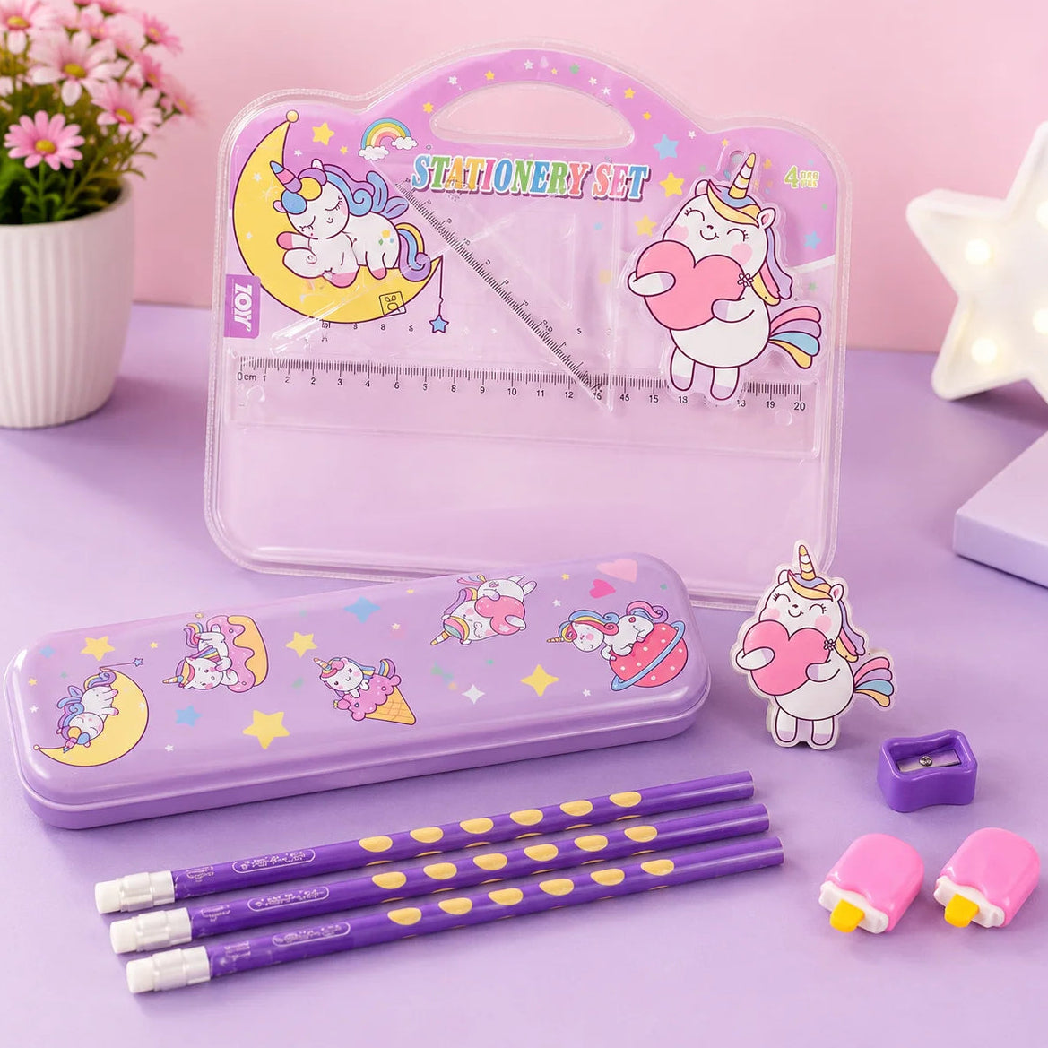Unicorn Stationery Gift Pack - Purple