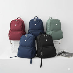Unisex Simple Plain School Bag & Travel Backpack