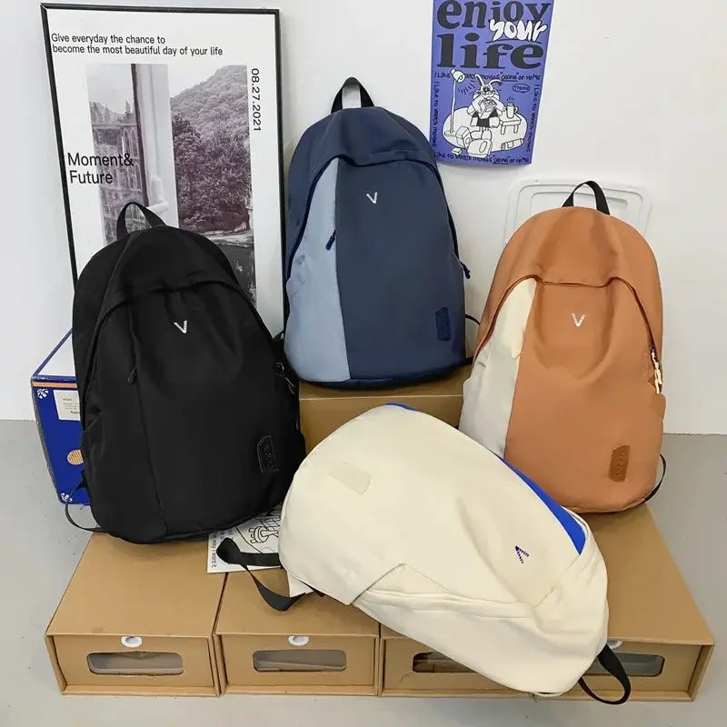 Large Capacity Unisex Nylon Cool Color Travel Bag Backpack