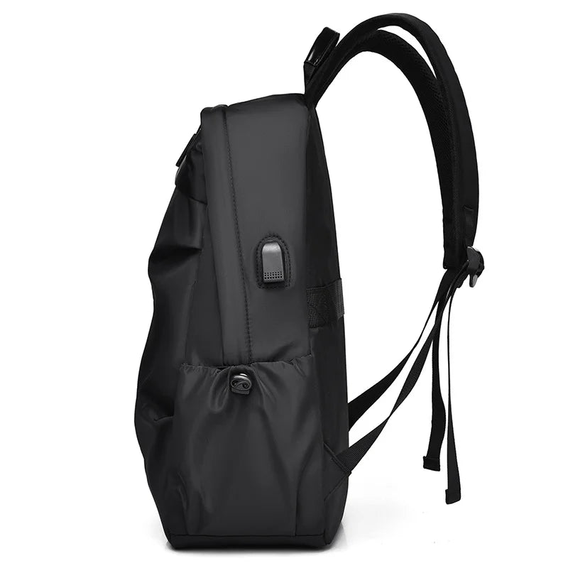Executive Black Slim Laptop Backpack - Lightweight & Durable