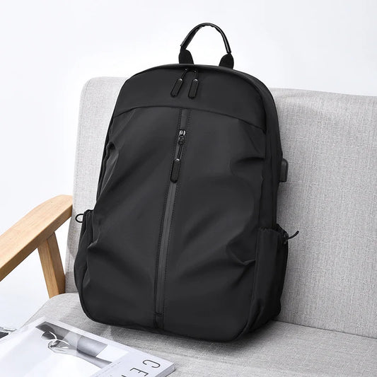 Executive Black Slim Laptop Backpack - Lightweight & Durable