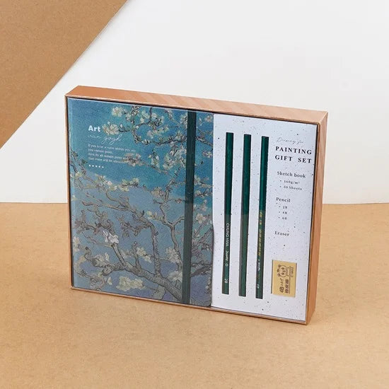 Van Gogh Art Cover Sketchbook & Painting Gift Set