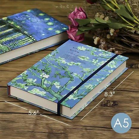 Van Gogh Inspired Art Journal Sketchbook with Elastic Closure