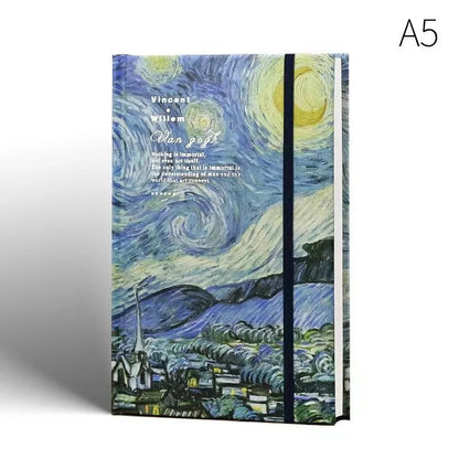 Van Gogh Inspired Art Journal Sketchbook with Elastic Closure