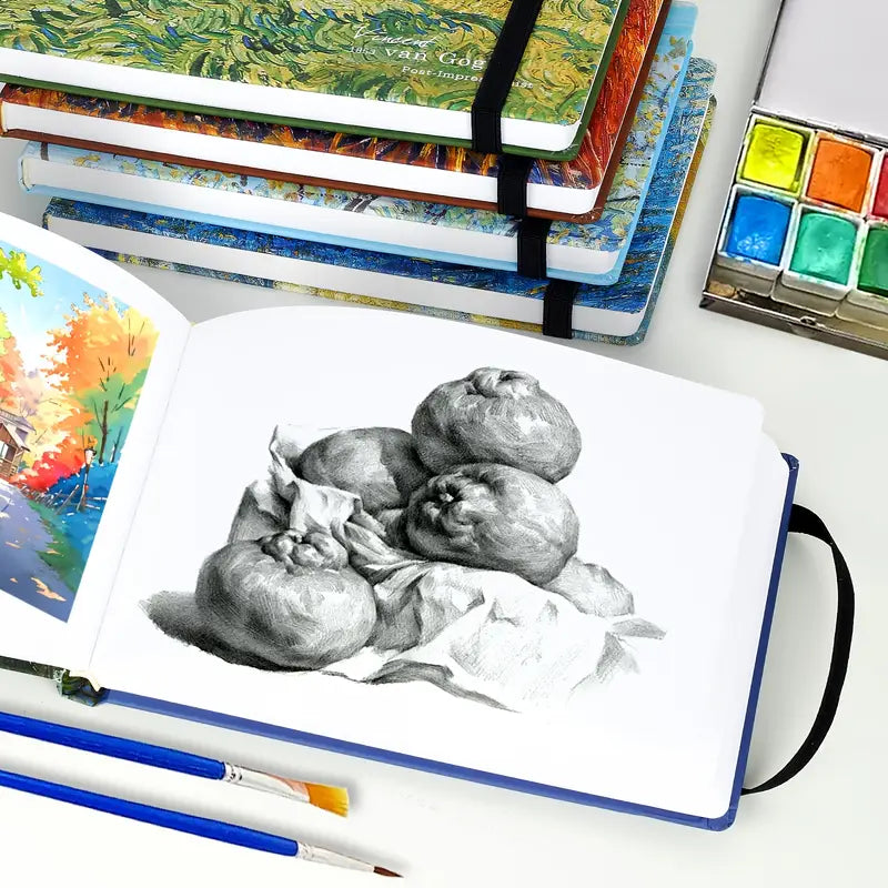 Van Gogh Inspired Oil Painting Art Sketchbook