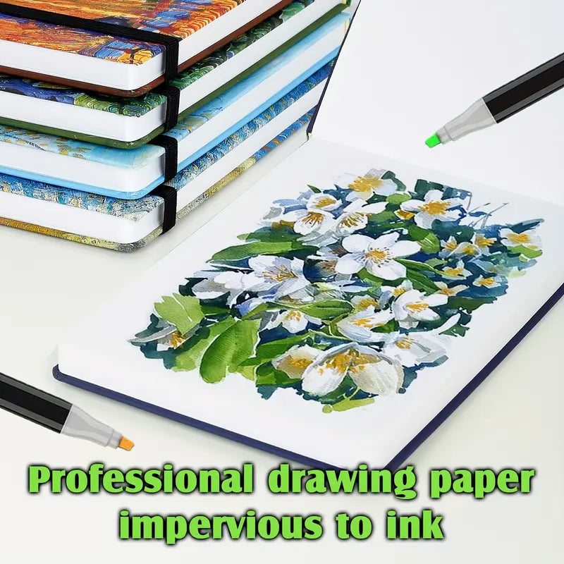 Van Gogh Inspired Oil Painting Art Sketchbook