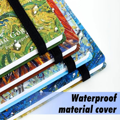 Van Gogh Inspired Oil Painting Art Sketchbook
