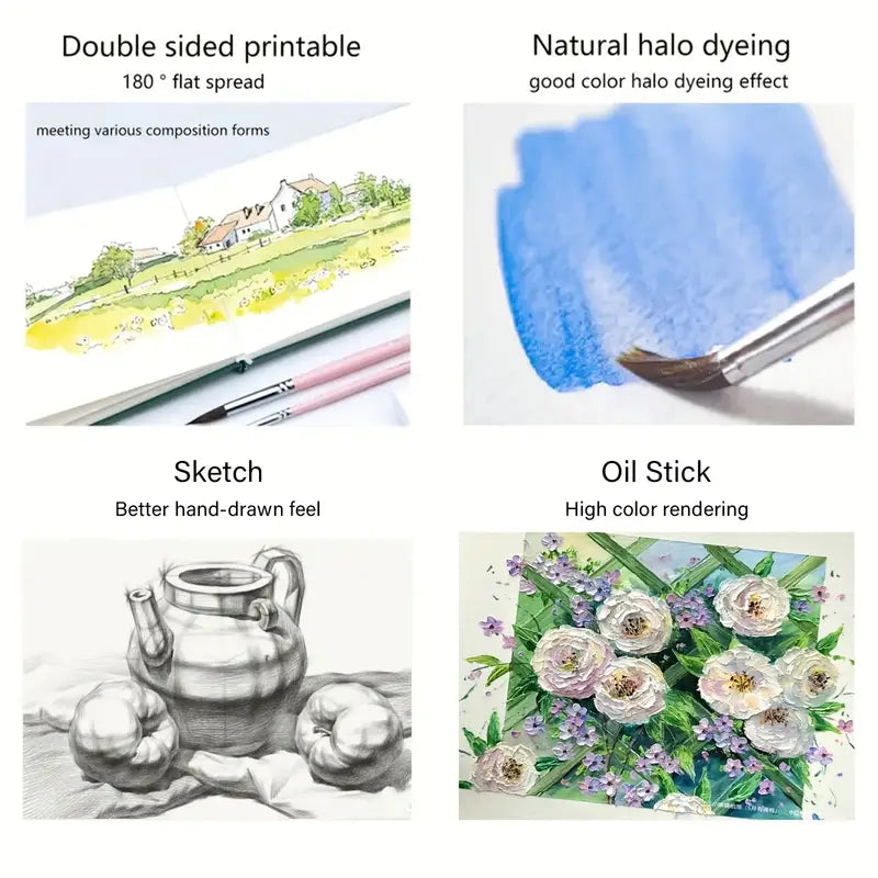Van Gogh Inspired Oil Painting Art Sketchbook