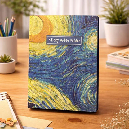 Van Gogh Series Adhesive Sticky Notes Folder