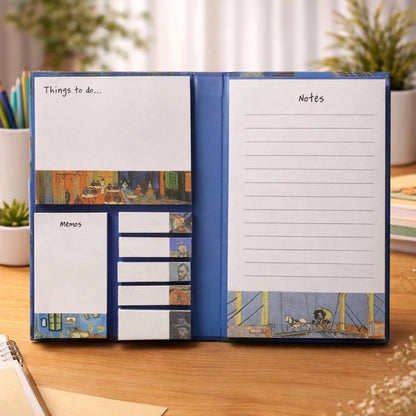 Van Gogh Series Adhesive Sticky Notes Folder