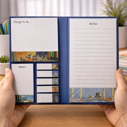 Van Gogh Series Adhesive Sticky Notes Folder