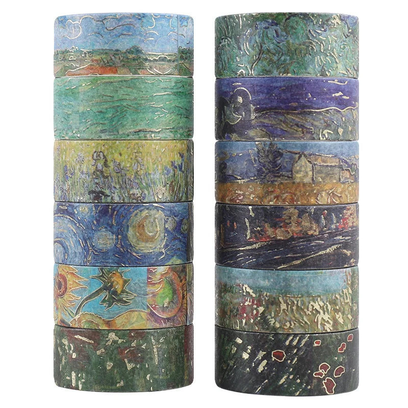 Art Inspired Golden Foiled Decorative Washi Tape Set