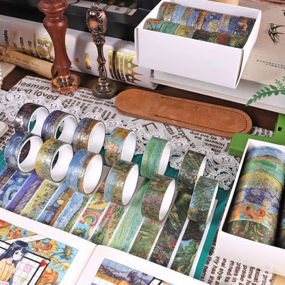 Art Inspired Golden Foiled Decorative Washi Tape Set