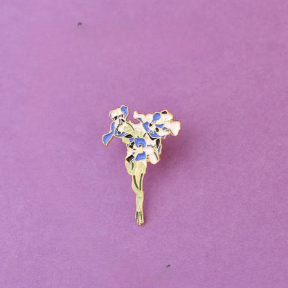 Van Gogh's Sunflower French Iris Enamel Pin