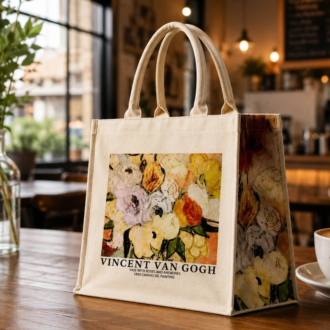 Van Gogh Vase with Roses European Tote Bag