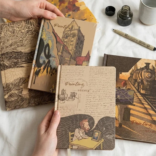 Van Gogh Art Hardcover Kraft Pages Notebook Journal